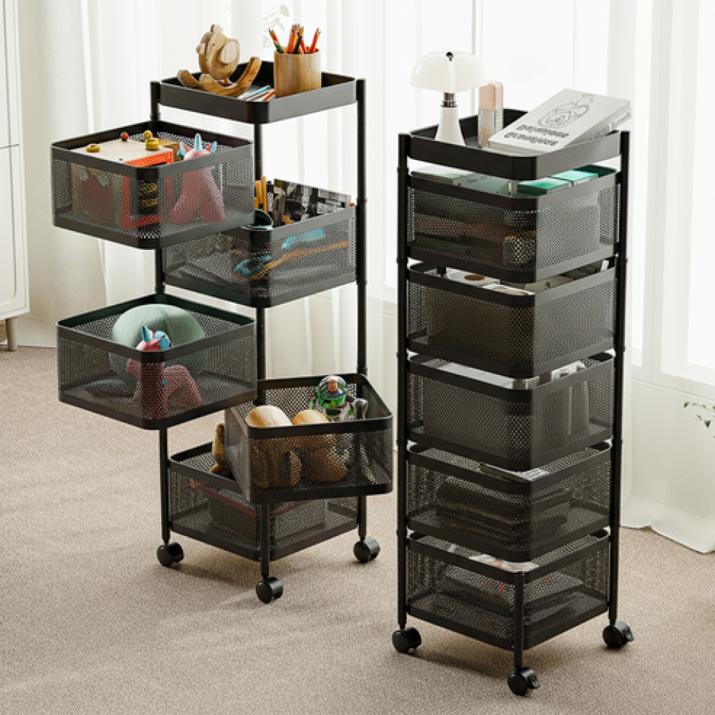 라즈웰 회전 트롤리 틈새 수납
