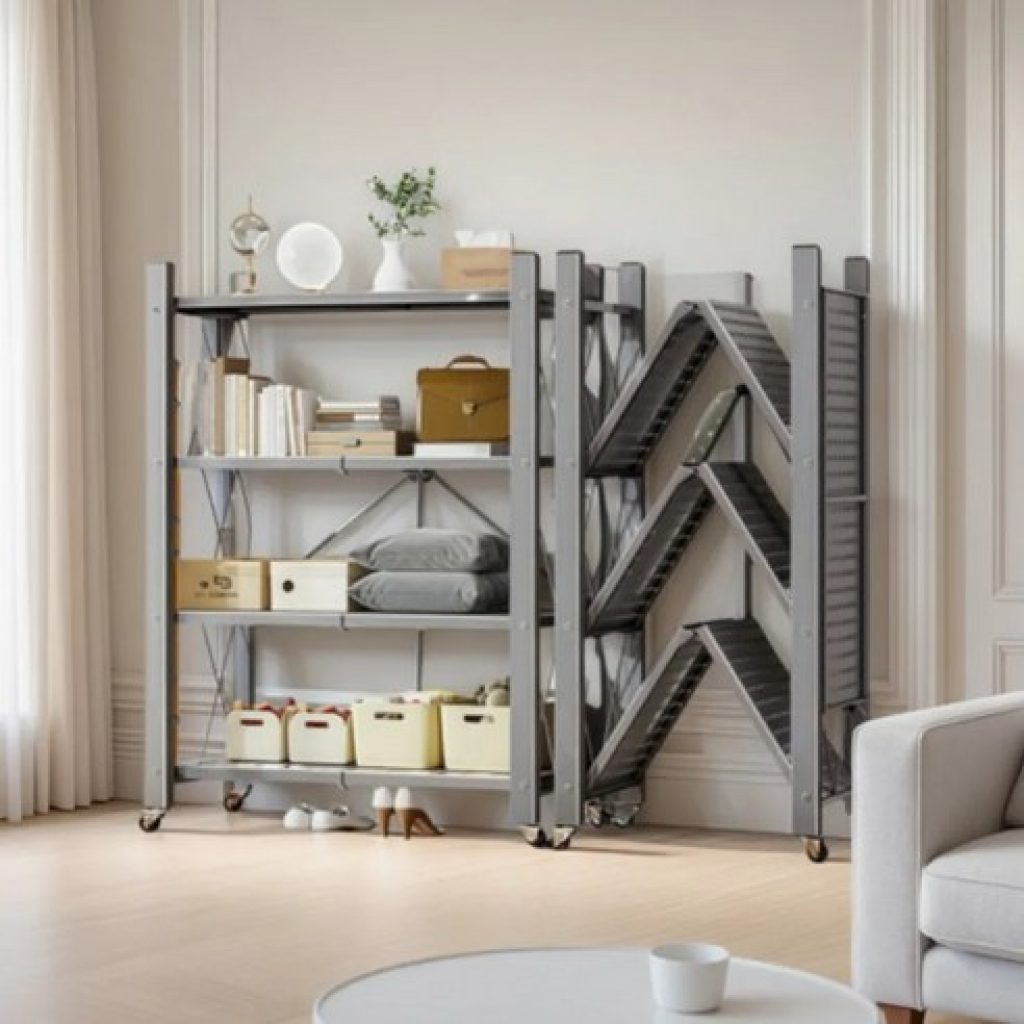 오브민 접이식 철제선반 이동식 수납