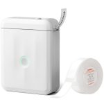 라인프렌즈 브라운 캐릭터가 그려진 귀여운 디자인의 휴대용 라벨기